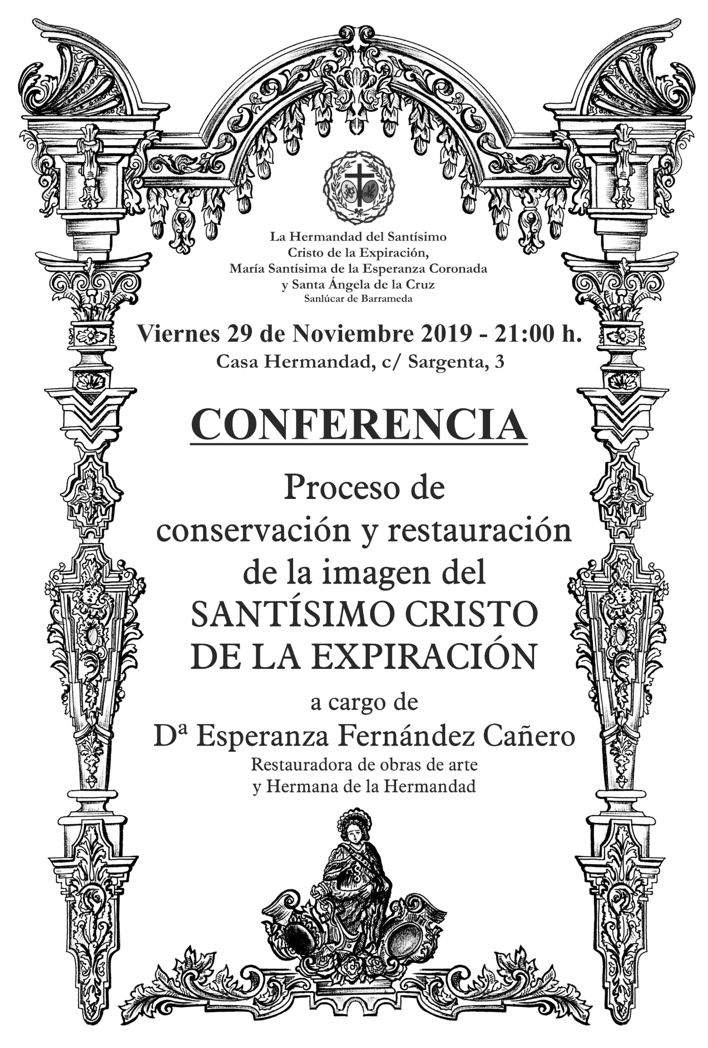Conferencia acerca del proceso de Restauración de la Imagen del Stmo. Cristo de la Expiración.